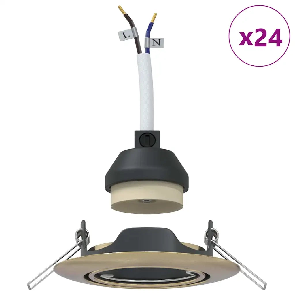 Spotlight 24 pz Ottone 9 x 9 x 2.5 cm Metallo CFW8657568