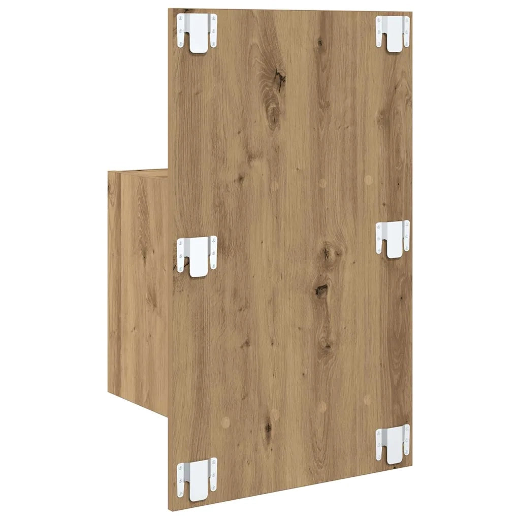 Set di 2 Comodini | Armadio da Notte | Mobiletto da notte Rovere artigianale 50 x 32.5 x 80cm