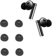 Orecchini in silicone sostitutivi per auricolari in-ear, 6 pezzi (Nero)