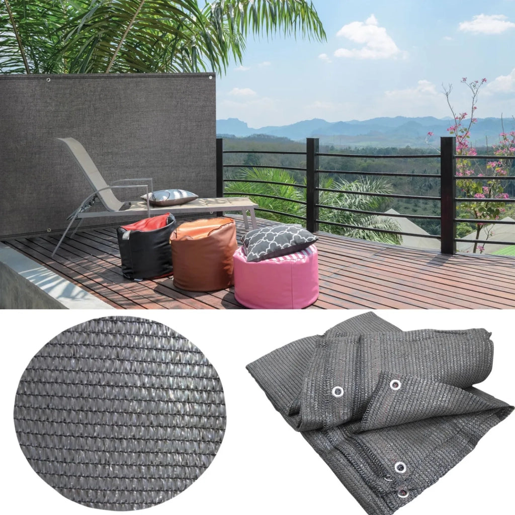 IDMarket - Rete ombreggiante 1x10m, telo rotolo per recinzione giardino 90g/m², grigio