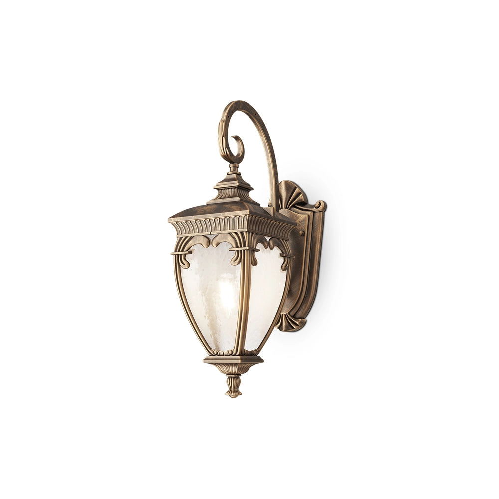 Lampada Da Parete Classica Da Esterno Alluminio Oro Luce1E27 60W Ip44