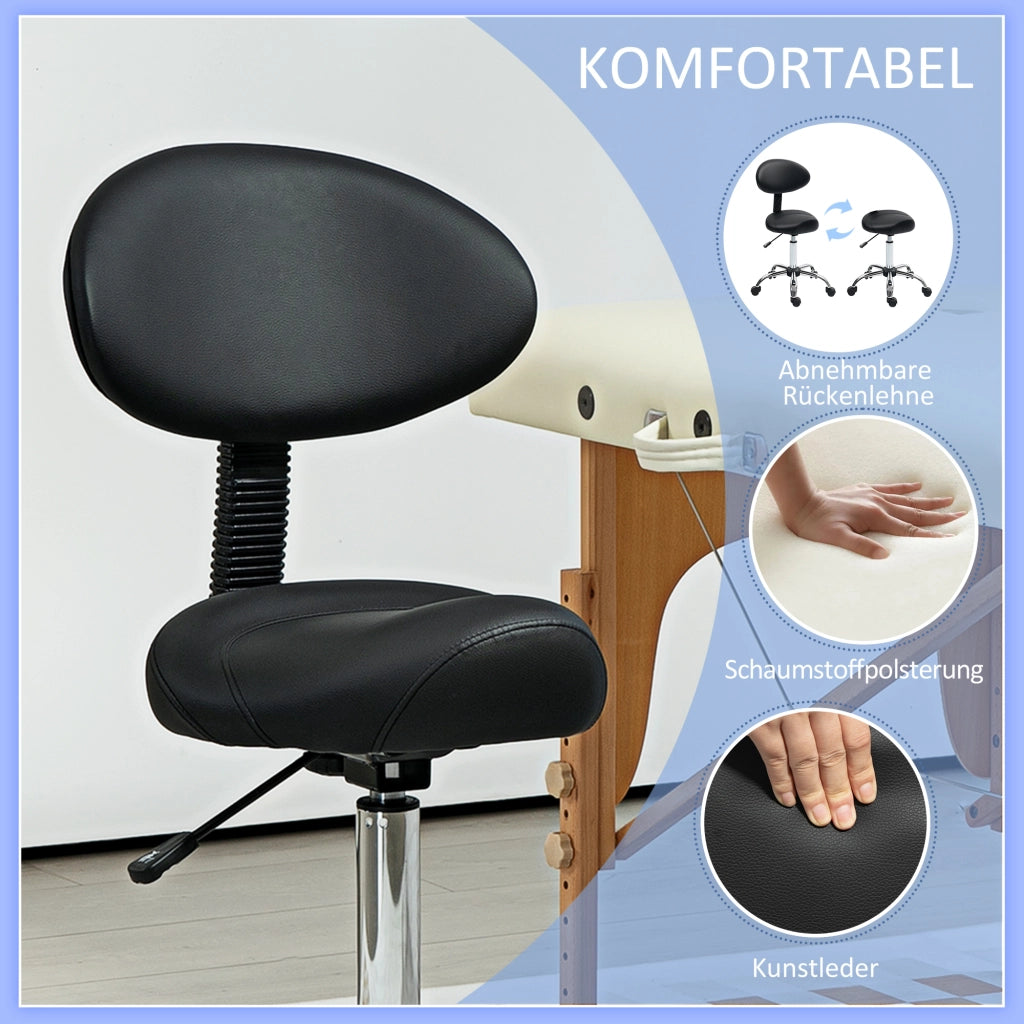 Sgabello girevole regolabile con schienale ¨C zephmum ¨C 83-98 cm