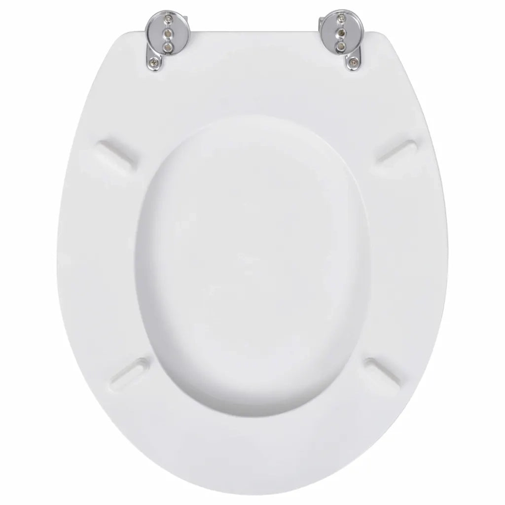 Sedile WC in MDF con Coperchio Design Semplice Bianco CFW2425451