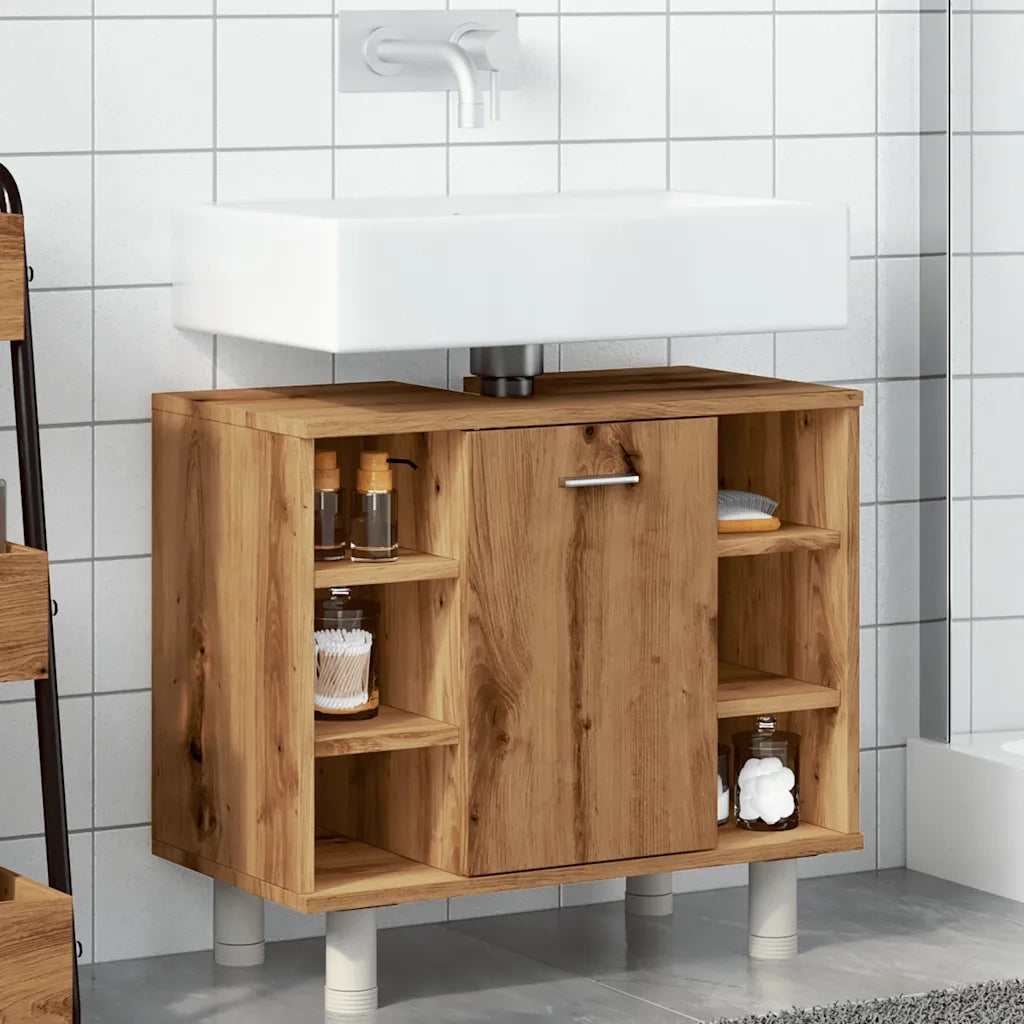 vidaXL Armadietto Bagno Artigianale 60x32x53,5 cm Legno Multistrato