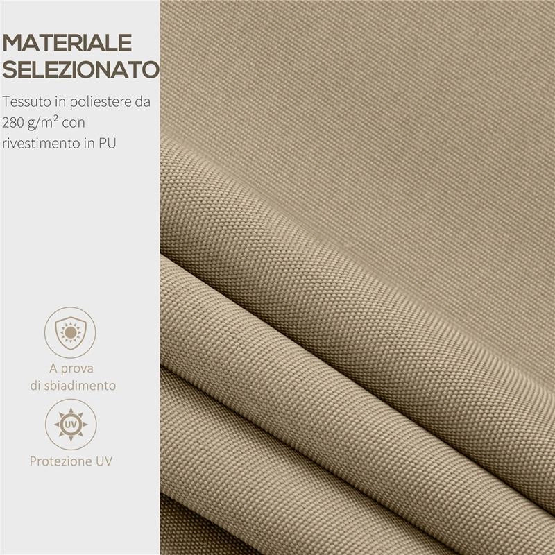 TELO DI RICAMBIO PER TENDA A BRACCI IN POLIESTERE ANTI UV DA 4X2.5M BEIGE