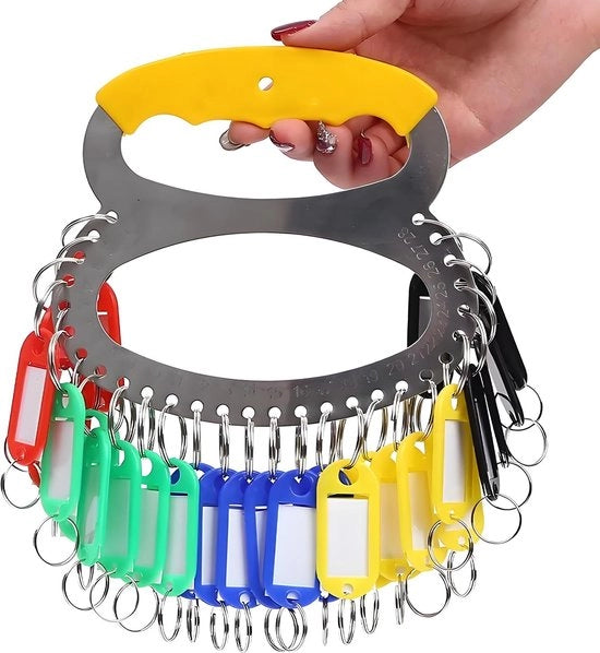 Sostituenti per chiavi 28 pezzi - Descrivibili - Anelli per chiavi in acciaio inossidabile - Maniglie - Sostituenti per chiavi in plastica - Materiale duraturo - Anelli per chiavi