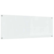 Paraschizzi moderno per cucina 110 x 40 cm resistente al calore efficiente finitura elegante in vetro temperato trasparente 02_0058472