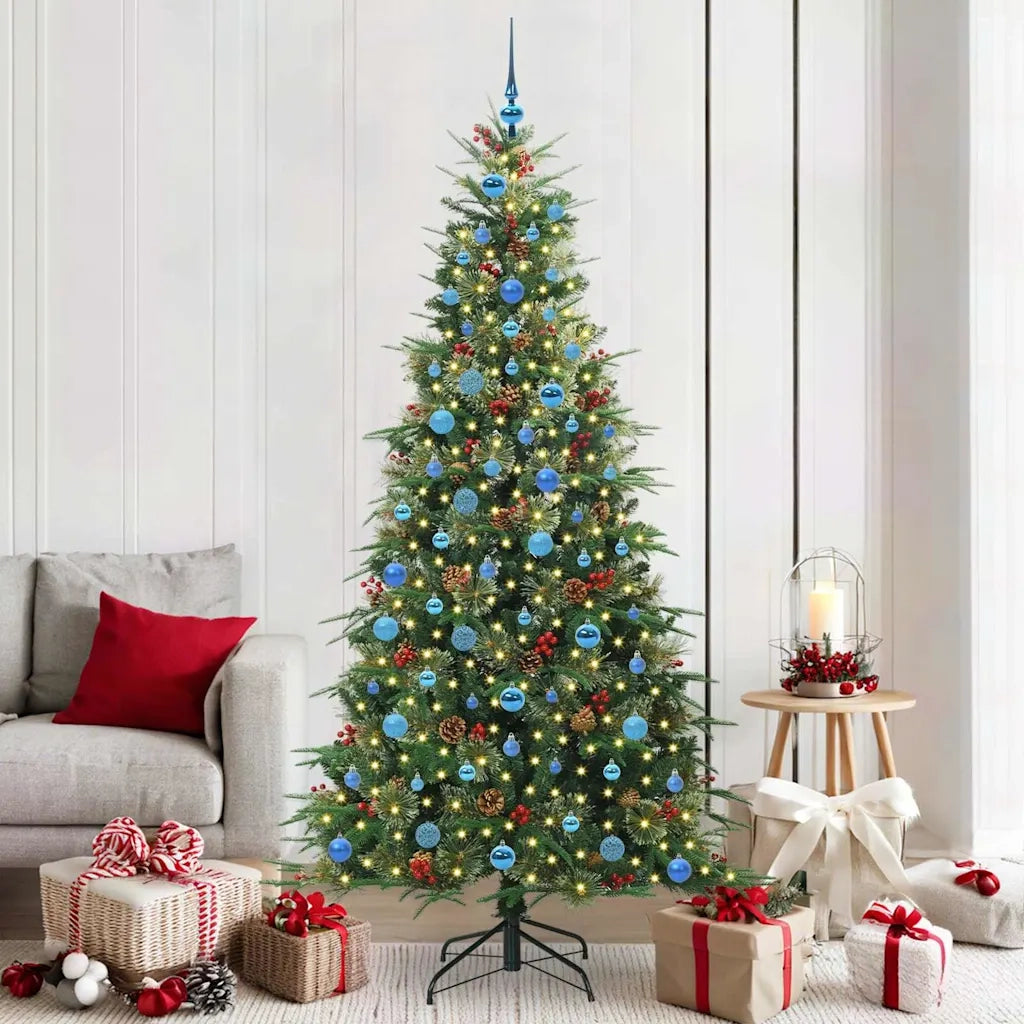 Albero di Natale Artificiale con Rami Pieghevoli Verde 210 cm 3397439