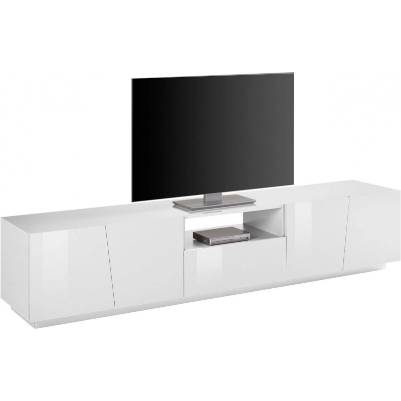 Mobile Porta TV Vega 220 – 4 ante/1 cassetto – Bianco Lucido