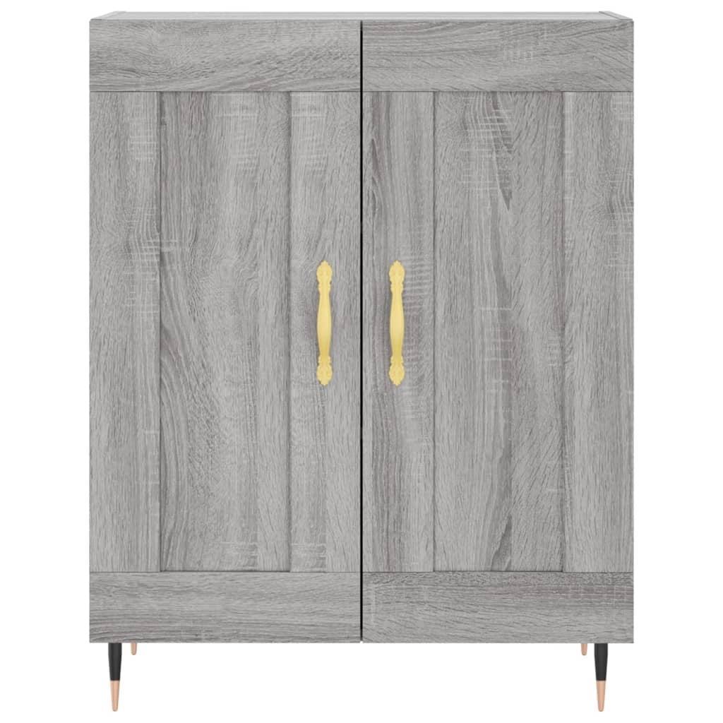 Buffet credenza cassettiera armadio mobile contenitore organizer cucina soggiorno salotto rovere Sonoma alto 69,5 x 34 x 180 cm legno ingegnerizzato grigio 02_0035472