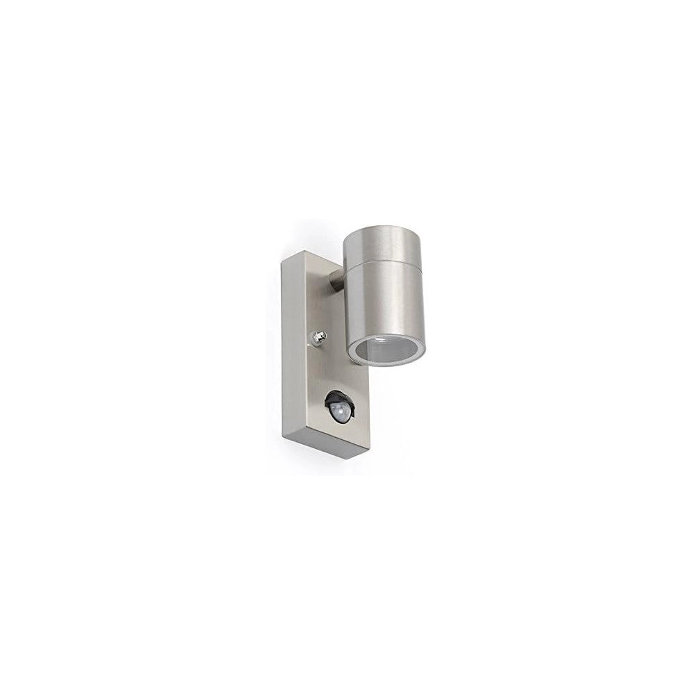 Trade Shop - Applique Lampada Da Parete Corpo In Alluminio Con Sensore Movimento Gu10 Ip44 -