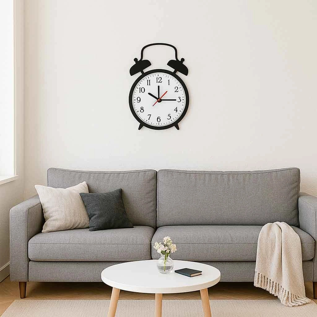 Kit orologio in vinile nero 30x40cm