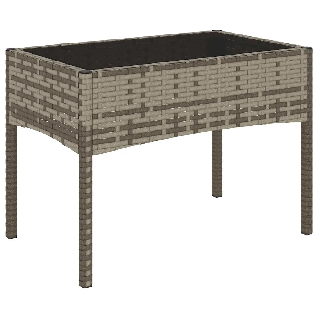Set Divani da Giardino 4 pz con Cuscini in Polyrattan Grigio 319497