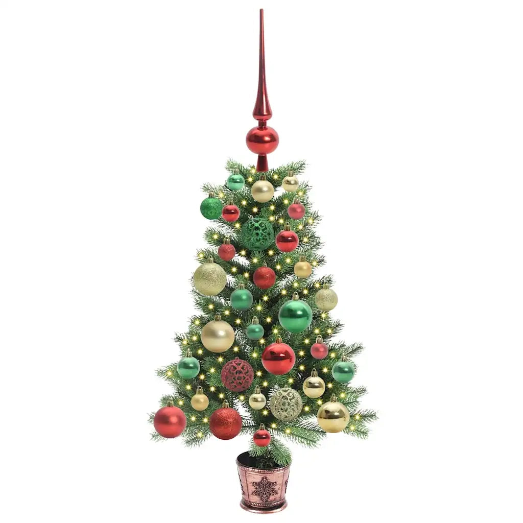 Albero di Natale con 150 LED con supporto Verde 65 cm PE 3396299