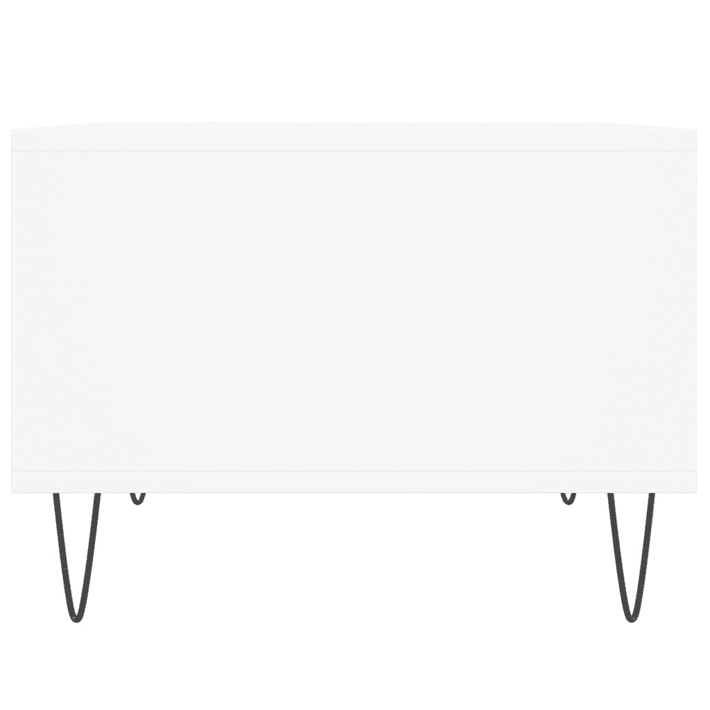 Tavolino da Salotto-Tavolino da soggiorno-Tavolo Bianco 60x50x36,5 cm in Legno Multistrato 708979