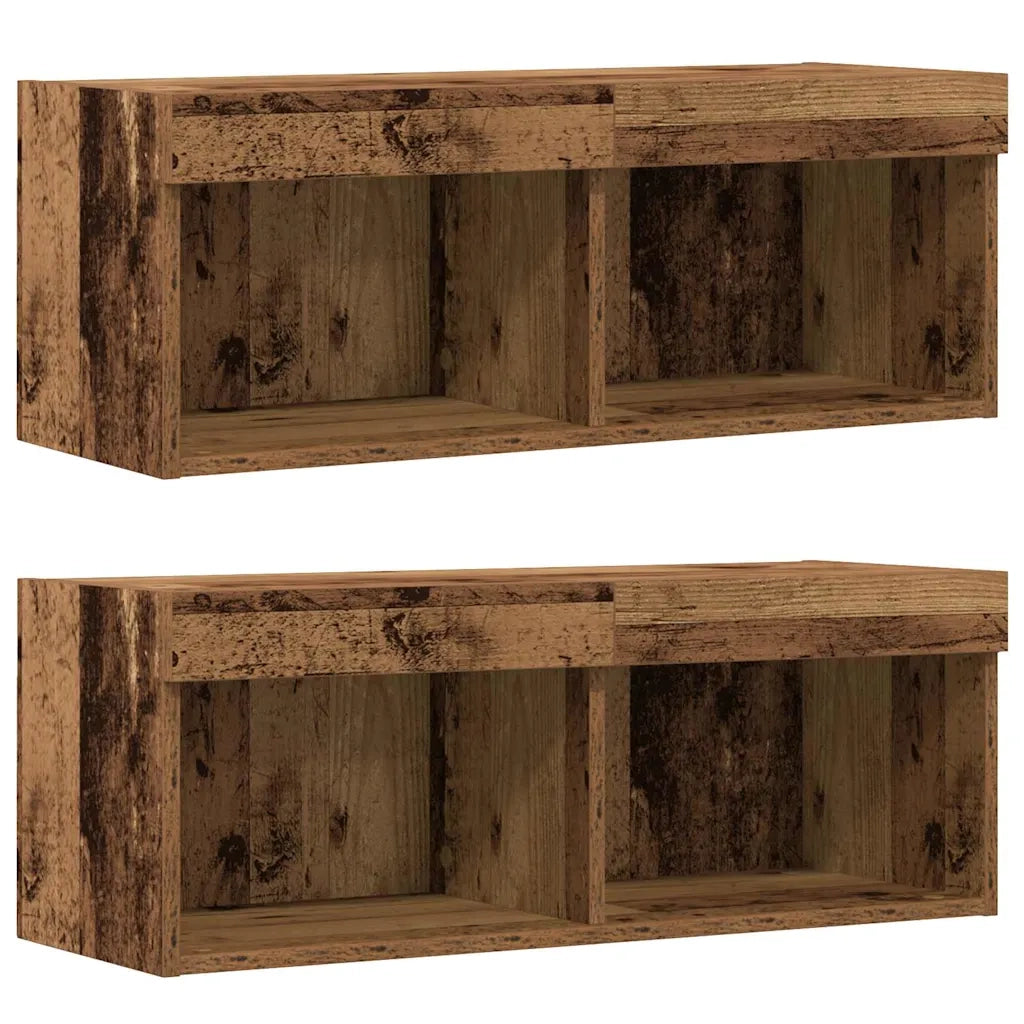 Set mobile TV 8 pz-Set di 8 Credenza per TV Legno vecchio Legno multistrato 681343