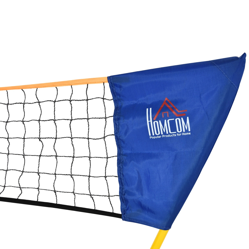 Rete da badminton con supporto, supporto portatile per rete da badminton, include 4 racchette da badminton, giallo e blu