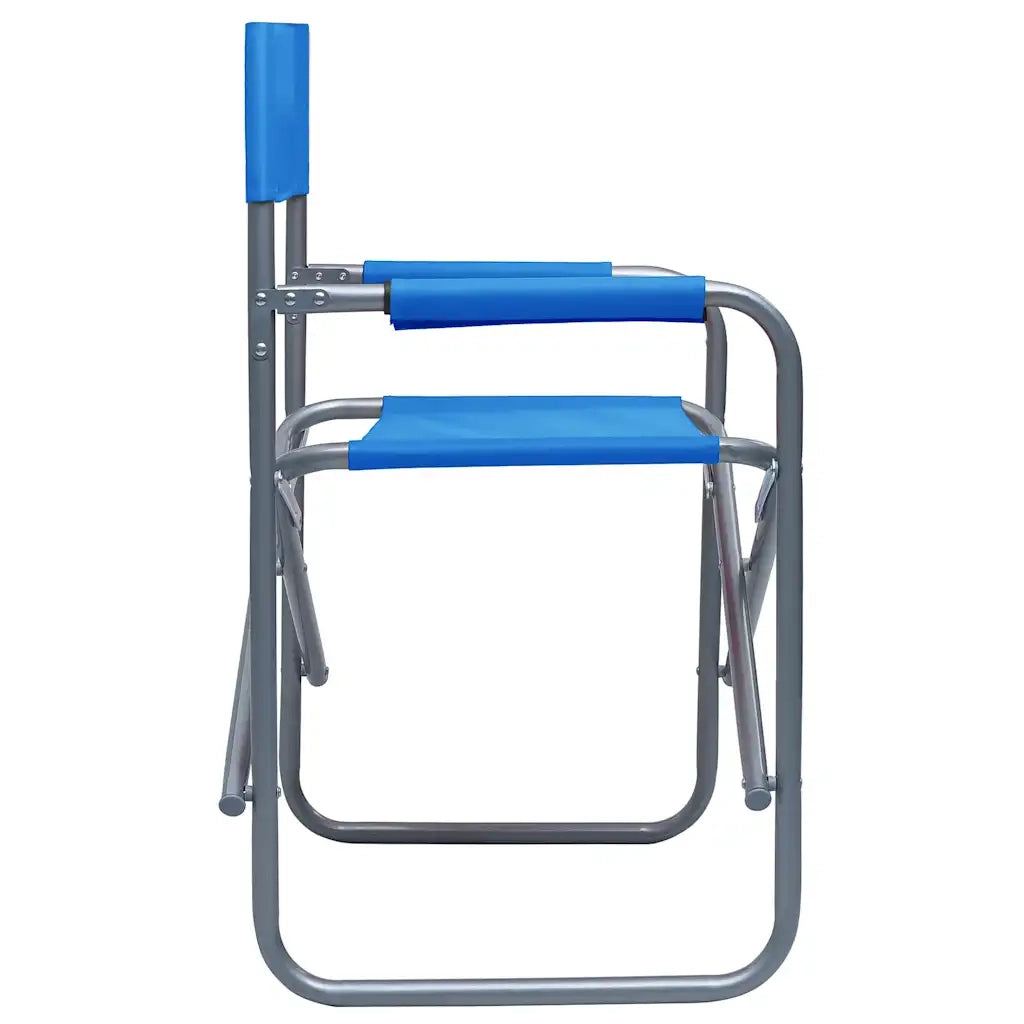Sedie da Regista 2 pz in Acciaio Blu 47917