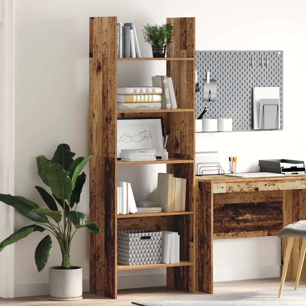 vidaXL Armadio per Libri Legno vecchio 60 x 35 x 180 cm