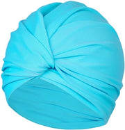 Badmuts per uomo e donna, con cappuccio elastico, tessuto di alta qualità, stretch, unisex, morbidi per bambini, donne e uomini - celeste