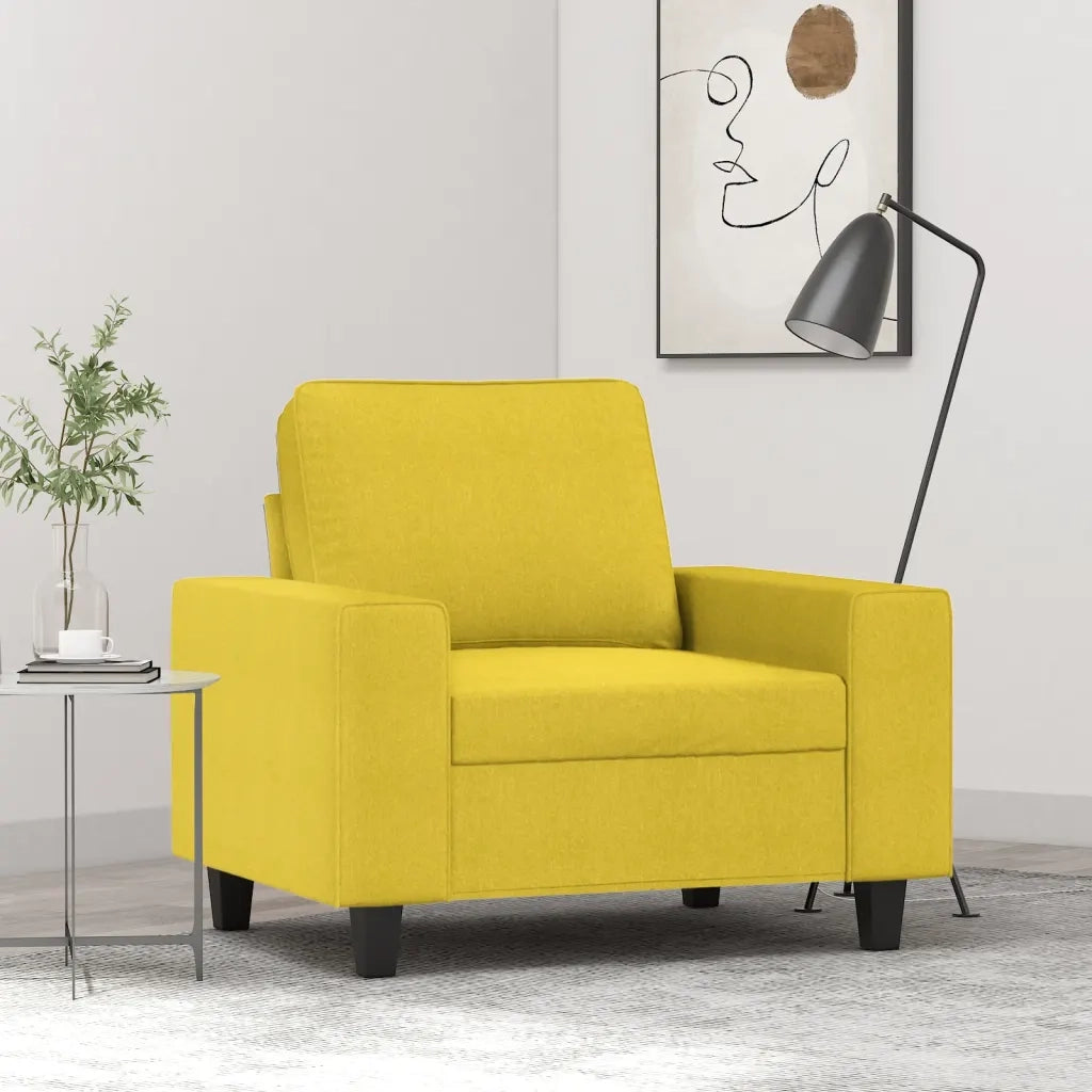Poltrona | Sedia Relax Giallo Chiaro 60 cm in Tessuto