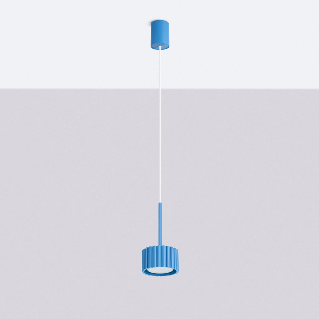 Lampada a sospensione AURA 1 azzurro Gx53