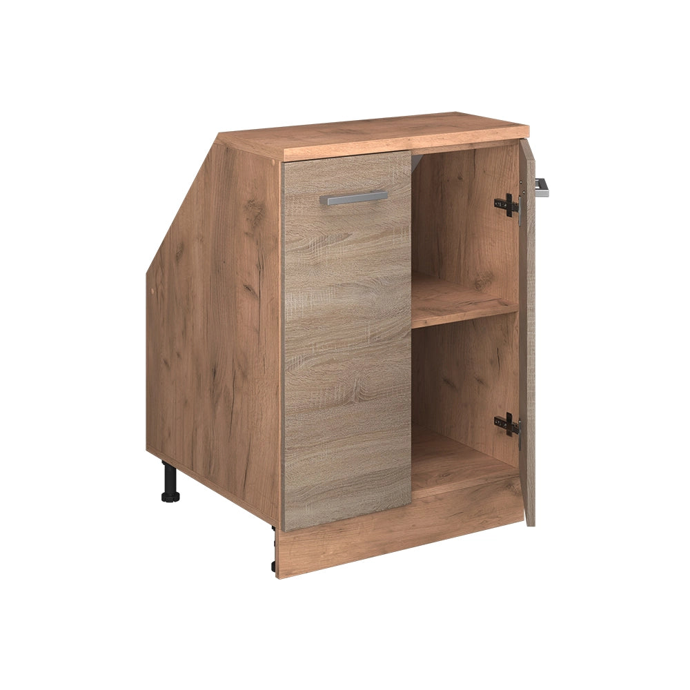 Mobile sottotetto Rion Sonoma/Rovere dorato 60 x 83.8 cm con 2 porte, carcassa 60 cm profondità Vicco