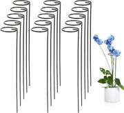 15 supporti per piante in plastica da 40 cm - vaso per fiori in stile fiori di campo per piante - sostegno per arbusti in plastica per rose, pomodori e gigli