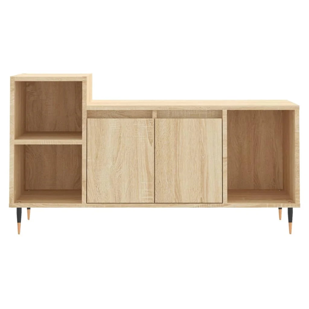 Mobile TV multimediale mensola TV credenza TV sala da pranzo soggiorno camera da letto rovere Sonoma 100 x 35 x 55 cm legno ingegnerizzato marrone 02_0027425