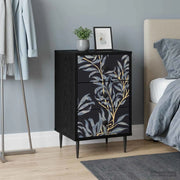 Armadio da Notte DOKKUM Rovere Nero 36 x 33 x 61 cm 8007325