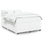 Giroletto a Molle con Materasso Bianco 140x190 cm in Similpelle