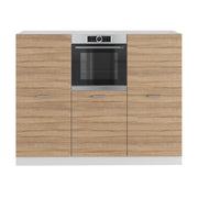 Cucine componibili piccole R-Line Sonoma/Bianco 180 cm senza piano di lavoro Vicco