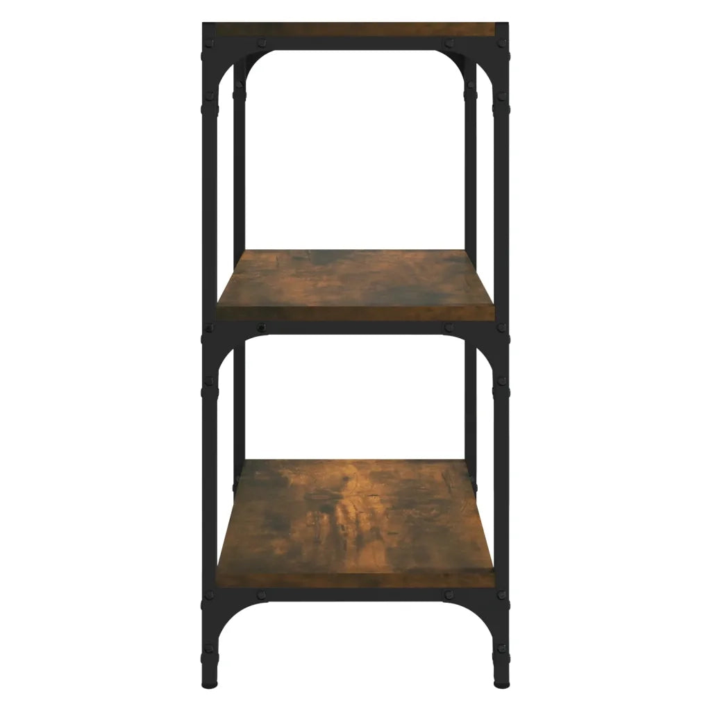 Libreria rovere fumo 40x33x70,5cm Legno Multistrato e Acciaio 819309