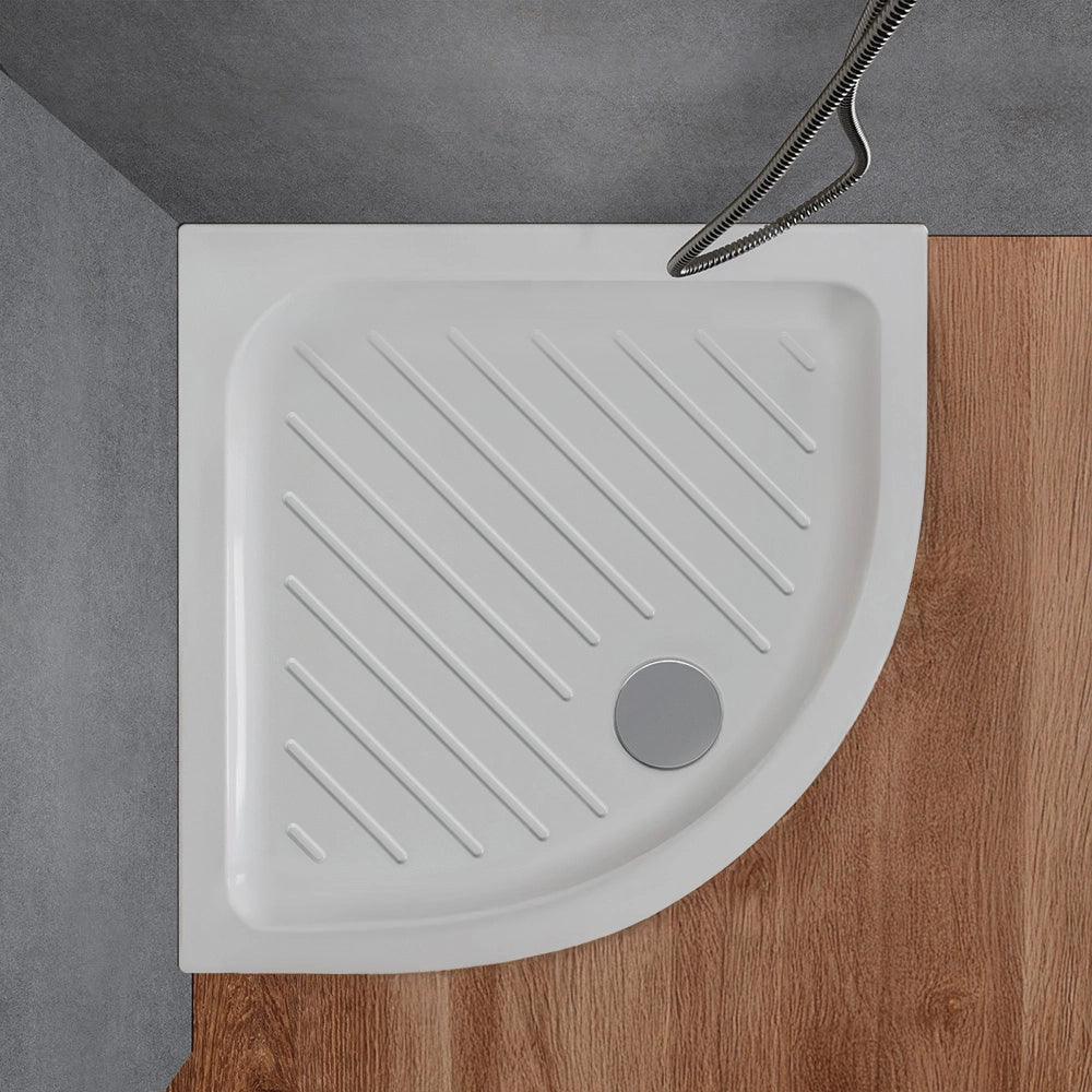 Piatto doccia 90x90 semicircolare in ceramica bianco Dolomite Gemma