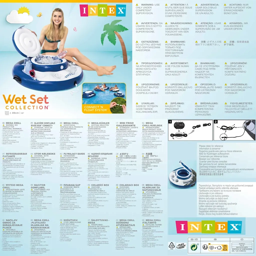 INTEX Portabevande Galleggiante Mega Chill 92041