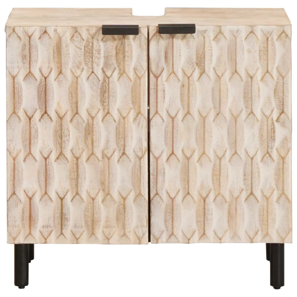 Armadio per Lavabo da Bagno con porta Bianco 62 x 33 x 58 cm