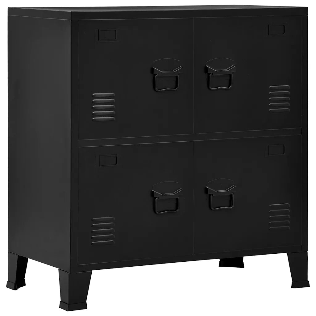 Armadio Classificatore Industriale Nero 75x40x80 cm in Acciaio 145358