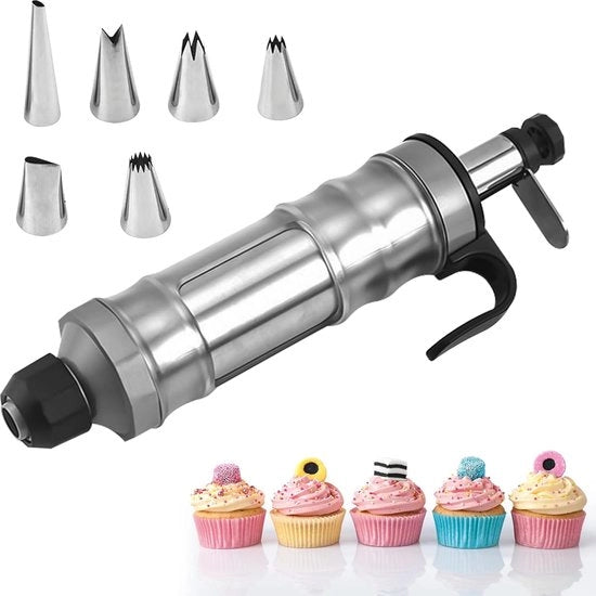 Gereedschap per decorare torte e cupcakes con 6 getti in acciaio inossidabile
