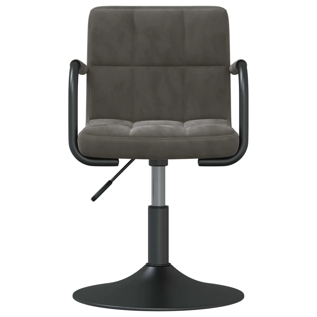 Sedie da Pranzo Girevoli 2 pz Grigio Scuro in Velluto 334618