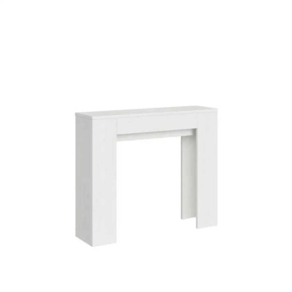 Consolle allungabile 90Ã—25/181 cm Slick Bianco Frassino