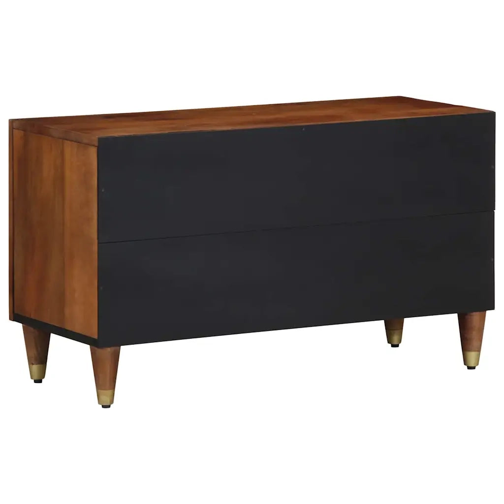 Mobile TV-Credenza per TV-Console TV Marrone miele 80 x 33 x 46 cm Legno di mango massello 242270