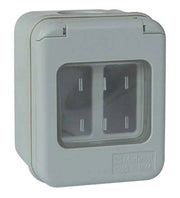 INVOLUCRO A PARETE + PORTELLA IP44 MARLANVIL - POSTI 2 MM 66X82 H.MM 57 X VENUS- 6 pezzi