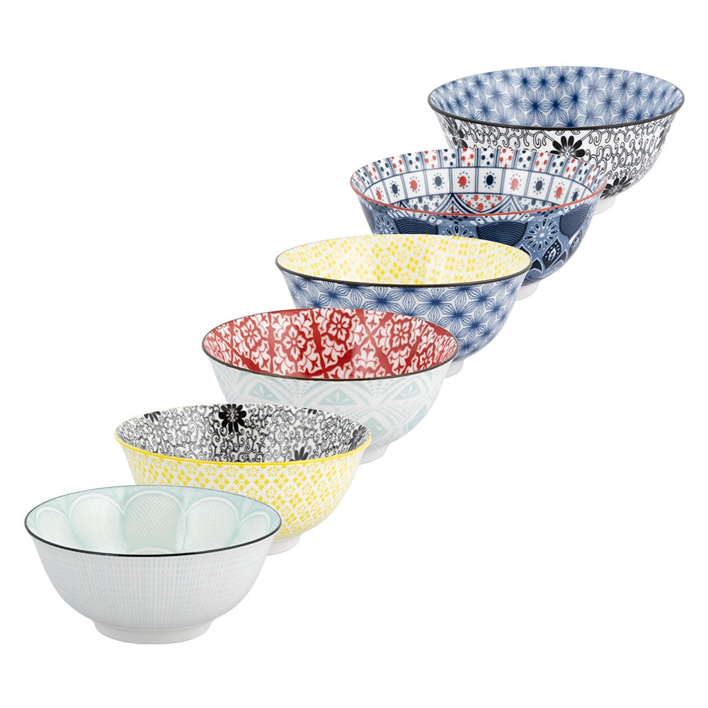 INSALATIERA 'ARABESQUE' Ø cm. 18 x h.8 - fantasie assortite- 6 pezzi  - BricoGo