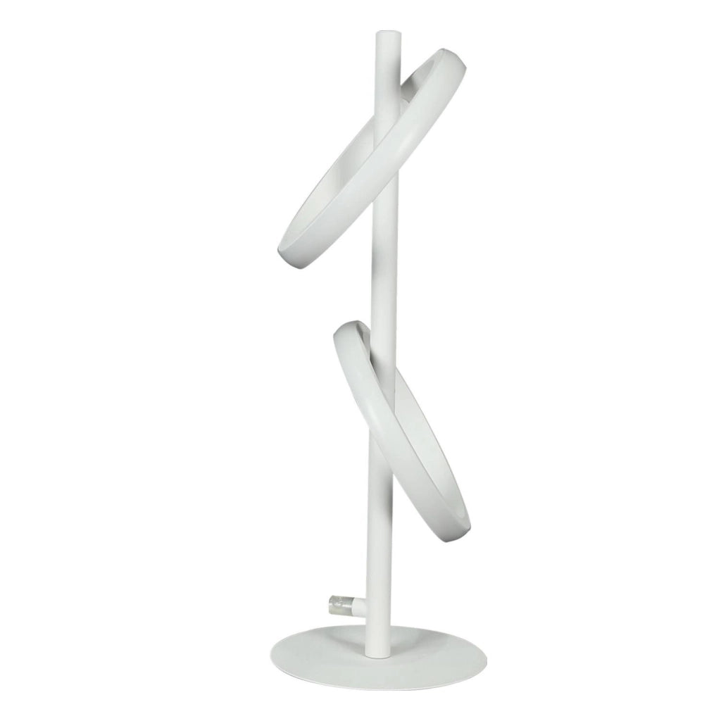 ZMH Lampada da tavolo LED bianca moderna rotante ad anello