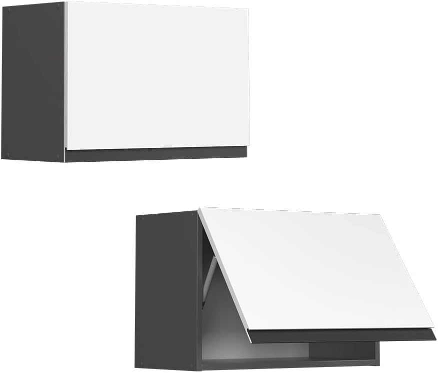 Pensile da cucina R-Line, Bianco, 60 cm Forma a J, piatta, per la libera combinazione all'interno di sistemi cucina modulari