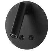 Trade Shop - Applique Led Orientabile Da Parete Doppia Fonte Luminosa 8 Watt Luce Calda 3000k Mr-01 - Nero
