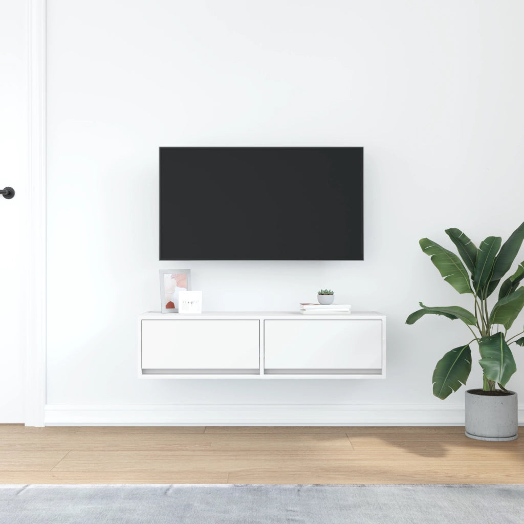 Mobile TV  Bianco 100x31x25,5 cm in legno ingegnerizzato