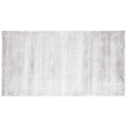 Tappeto in viscosa grigio chiaro 80 x 150 cm a pelo corto capitonné moderno
