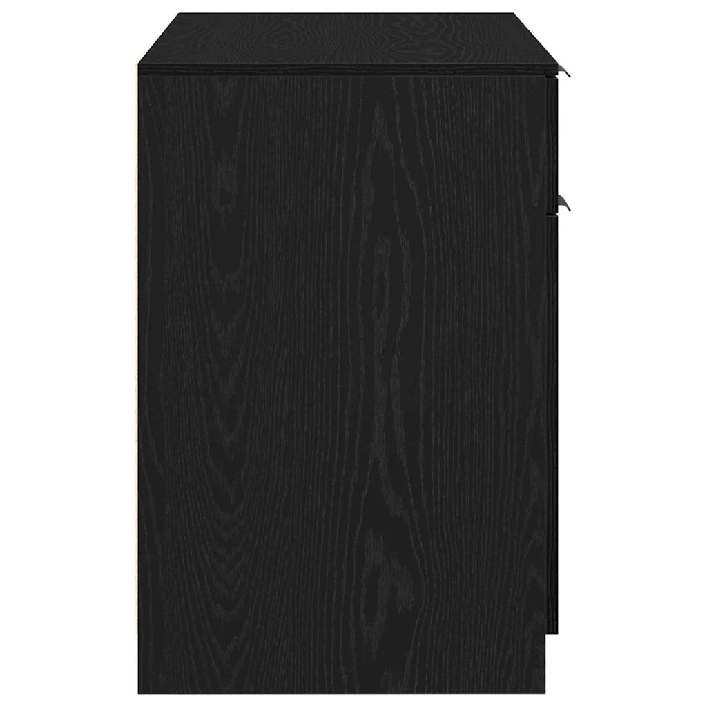 Scrivania Rovere Nero 100 x 50 x 75 cm Legno multistrato 862779