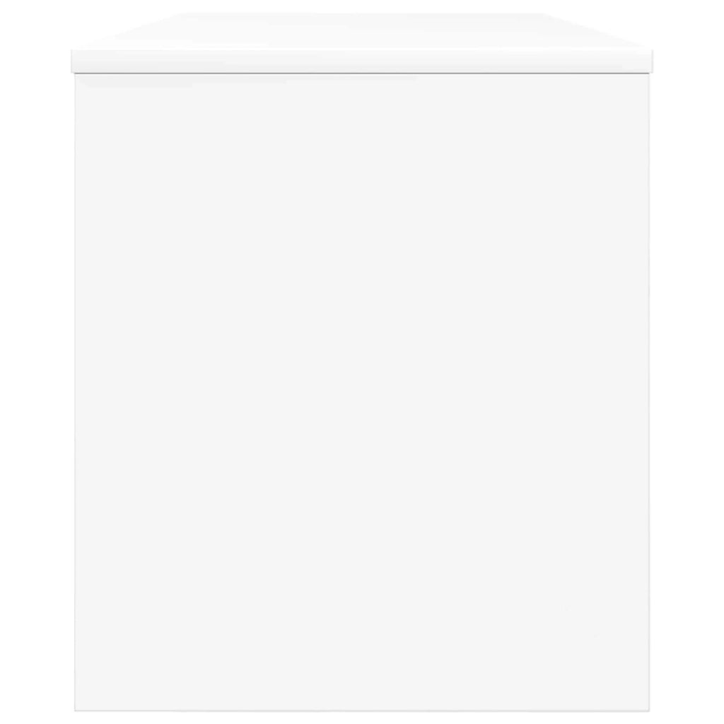 Mobile porta TV rettangolare moderno 100 x 35 x 40 cm contenitore elegante e funzionale in legno ingegnerizzato bianco 02_0058353